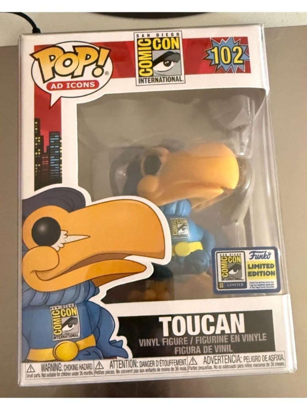 Funko Pop Superhero Toucan With Cape 2020 SDCC Official Sticker Vinyl Protector!